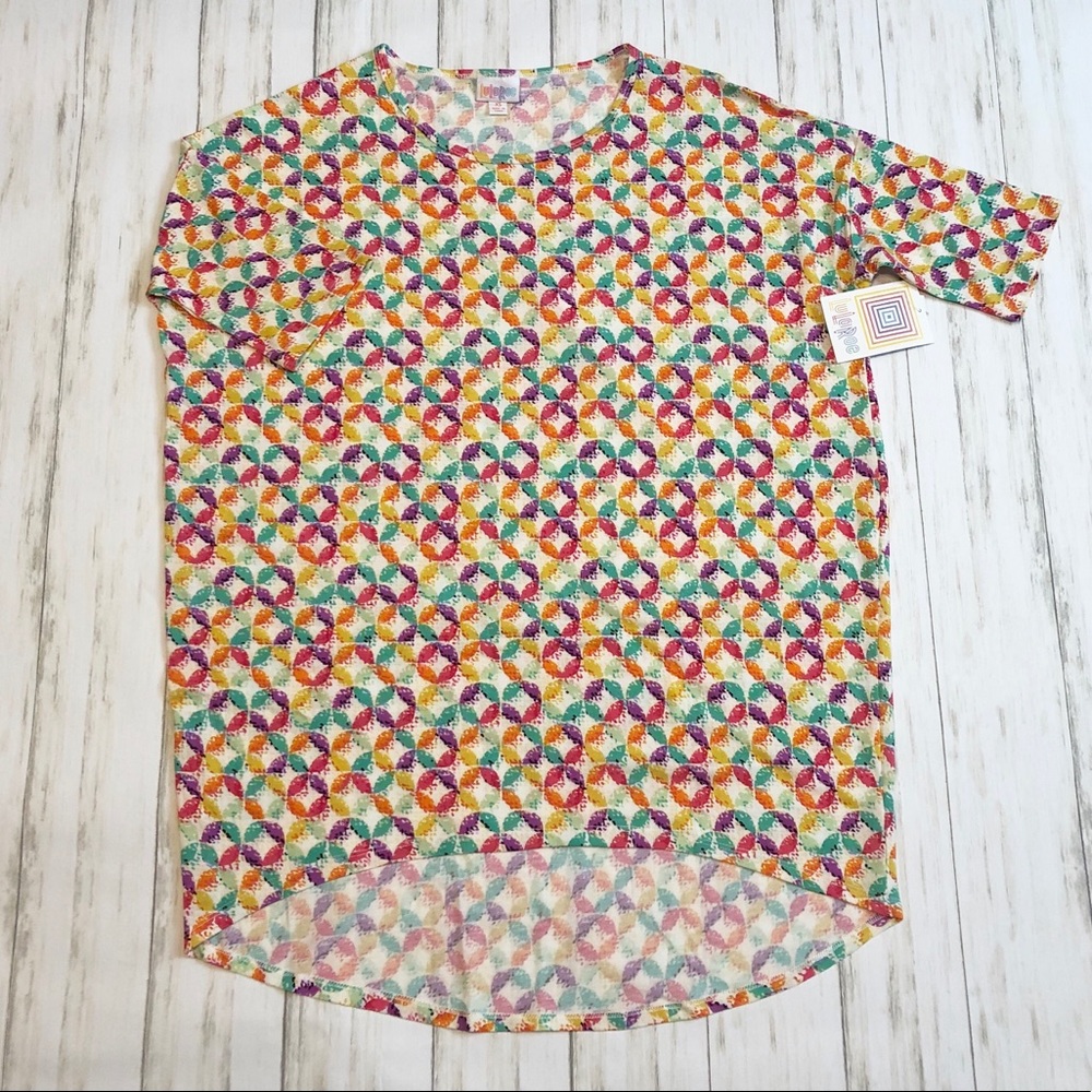 Lularoe bright colored Irma tunic